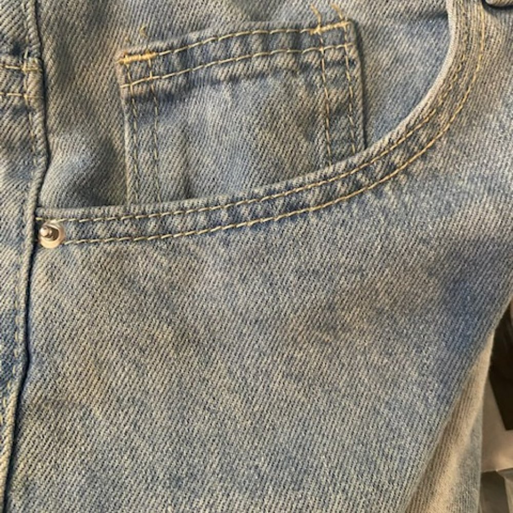 Shein Heart  print Jeans size large wide leg - Picture 12 of 13